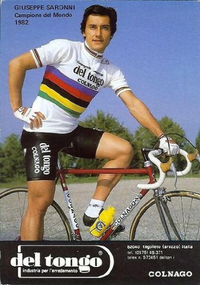 Giuseppe SARONI Champion du Monde 1982 avec un Colnago "Mexico".