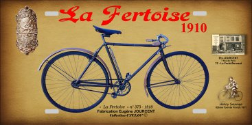 Plaque tole "Jourcent La Fertoise" 30 cm x 15 cm -12€-